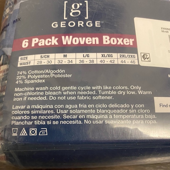Men’s 6 Pack Woven Boxer George - Picture 3 of 6